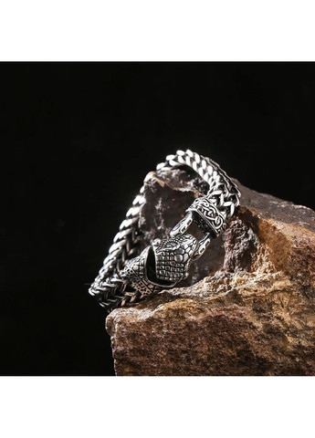 Чоловічий браслет з нержавіючої медичної сталі голова кобри BS-301 No Brand (313654414)