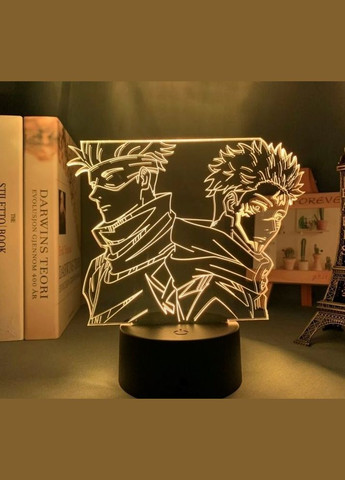 Акриловий 3D світильник - нічник Аніме Магічна битва Годжо Сатору та Ітадорі Юджі 16 кольорів + пульт No Brand (315395792)