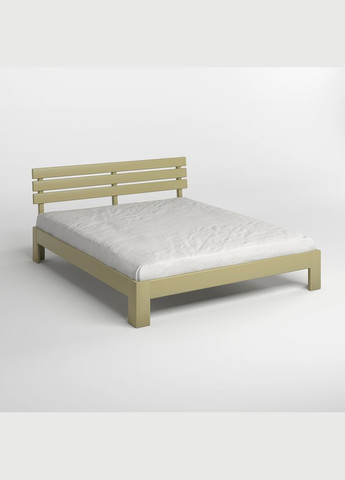 Двоспальне дерев'яне ліжко Новара (RAL1020) 140х200 см (MBG-4203) Mebigrand (368279105)