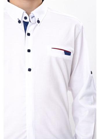 Белая повседневный рубашка однотонная Носи своє