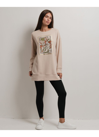 Бежевый свитшот длинный Butella (361408892)