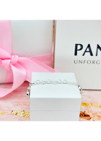 Серебряная защитная цепочка Пандора "Сердца" 792274C00 Kabluchka (355344638)