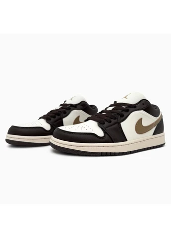 Коричневые летние кроссовки nike air jordan 1 low shadow brown/sail найк аир джордан No Brand