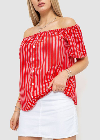 Красная блуза в полоску 244r088-1 Ager Блуза