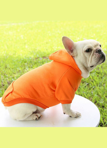 Толстовка з кишенею для собак Pet Style "Однотон" Помаранчева 2XL No Brand - (323233368)