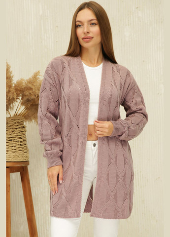 Темно-розовый зимний кардиган MarSe