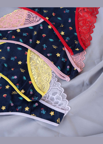 Труси жіночі сліпи з мереживом позаду 5 шт Nicoletta (304841257)