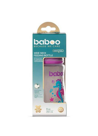 Бутылочка для кормления Морской конек 250 мл (90404) Baboo Морський коник 250 мл (283299625)