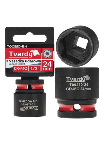 Головка ударная "Tvardy" из хром-молибденовой стали (Cr-Mo) 1/2" 6-гранная 24 мм. Geko (351851754)