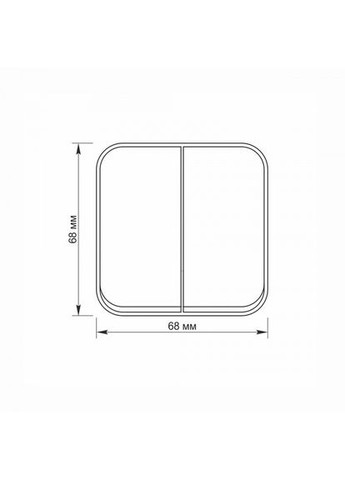IP20 Выключатель наружный двухклавишный белый BINERA Videx (366298341)