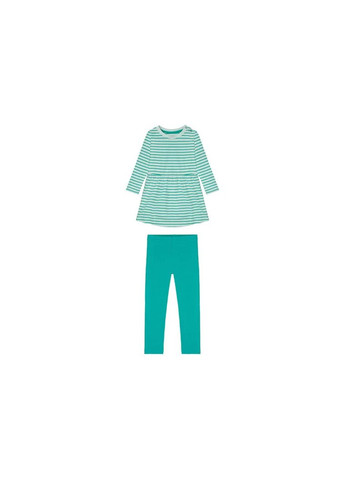Зелёное набор платье и леггинсы для девочки Lupilu (292565965)