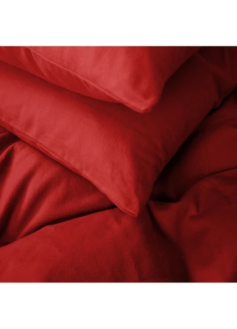 Комплект постільної білизни Фланель 009 "Red" Євро Mirson (399171291)