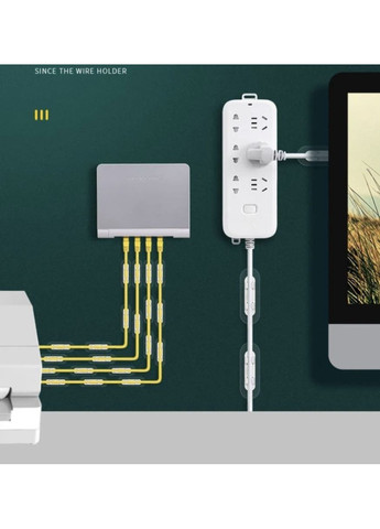 Держатель фиксатор кабеля стяжка для проволоки удлинителя сетевого фильтра 1 шт L Прозрачный OlaN (371647819)