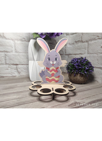 Пасхальная подставка под яйца "Серый кролик:)" No Brand (361203992)
