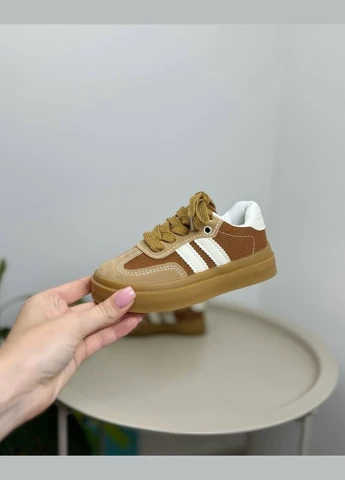 Коричневі всесезонні дитячі кросівки рижі 1363 No Brand