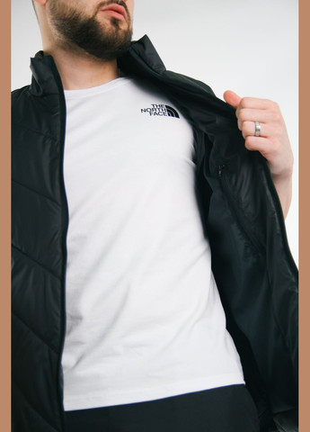 Чорний демісезонний комплект чоловічий "clip": жилетка чорна + футболка біла + штани "president" чорні. барсетка у подарунок! No Brand