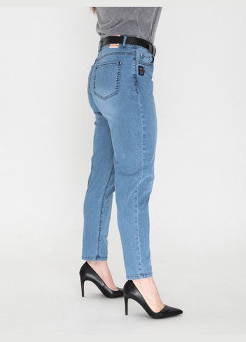 Джинси жіночі світло-сині МОМ тонкі великий розмір MOM Estensivo - (322999512)