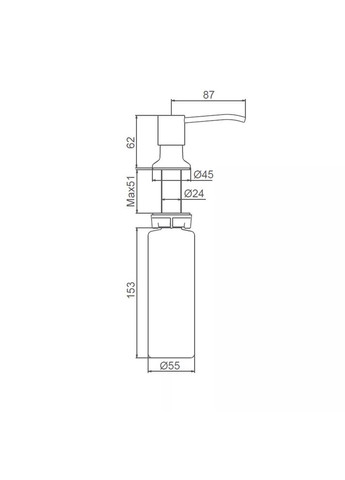 F408-6 Дозатор рідкого мила вбудований (нерж./пластик) 300мл (Чорний) {50/1} Frap (371881837)