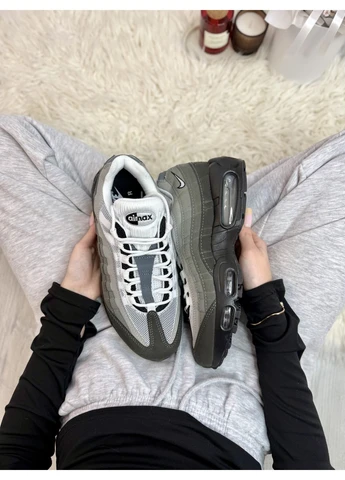 Білі кросівки чоловічі nike air 95 grey white найк аір білі демісезон No Brand