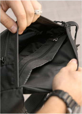 Мужская тканевая поясная сумка бананка Черная (2938038617) Sambag (366036765)