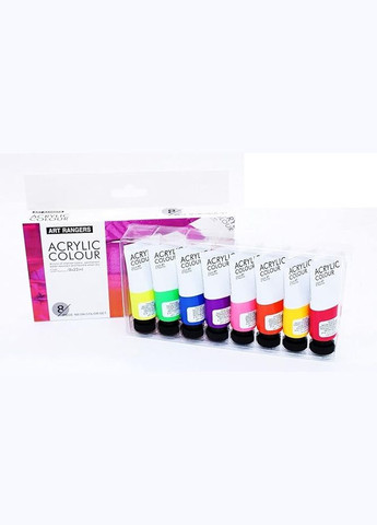 Акрилові фарби для малювання з неоновим ефектом Acrylic Neon 8 кольорів 22 ml. Art Rangers (322772730)