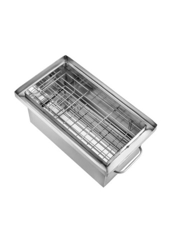 Коптильня гарячого копчення "S" нержавіюча сталь з термометром, 1.5мм No Brand (314832293)