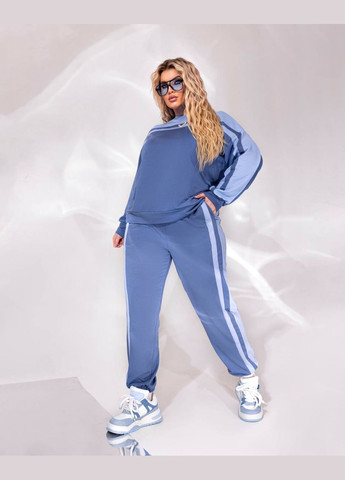 Женский костюм-двойка цвет джинс-голубой р.50/52 449898 New Trend (282426924)