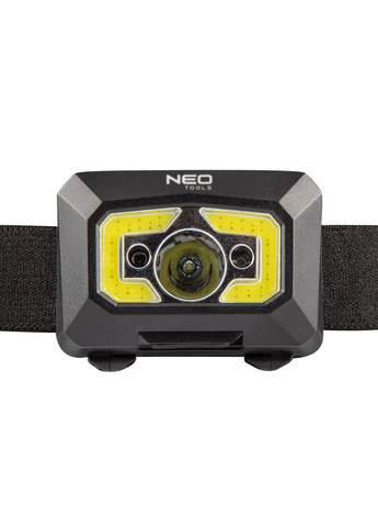 Фонарь налобный аккумуляторный, 1200мАч, 250лм, 3Вт, 5 функций освещения, красный свет, датчик движения, индикатор заряда Neo Tools (317275294)