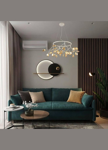 Белая круглая люстра из стеклянных лепестков на 36 ламп Petals (918-LP263-36 WH+BR) No Brand (370071378)