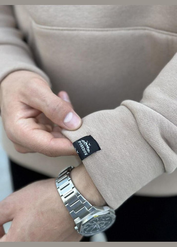 Стильне чоловічі худі на флісі бежеве осінь/зима Freedom (347149569)