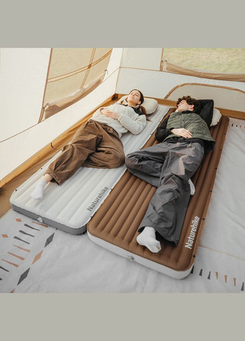 Матрас надувной одинарный CNK2450WS034, 95 мм, с мешком для надувания, коричневый Naturehike (353502767)