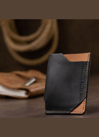 Кожаный оригинальный картхолдер 11398 Черный Grande Pelle (331911416)