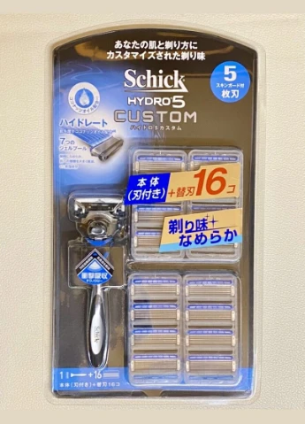 Бритва чоловіча Hydro 5 Custom Hydrate (станок і 16 запасних картриджів) Schick (280265702)