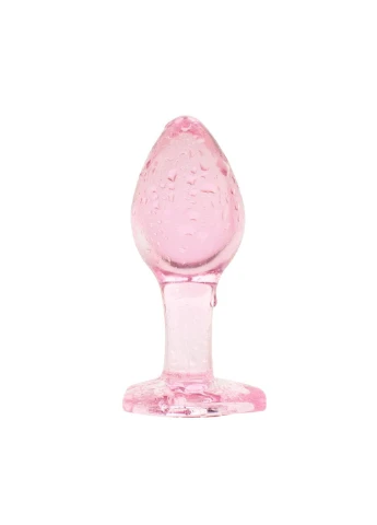 Анальна пробка Anal Plug Glass, 8.3 см (рожевий) EasyToys (374624114)