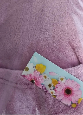 Женский махровый халат средней длины с капюшоном цвет сиреневый (фреза) Fabrika (363189843)