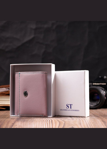 Компактний жіночий гаманець із натуральної шкіри 19503 Бежевий st leather (329147345)