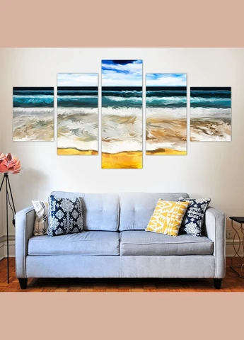 Модульная картина из пяти частей Морской бриз 162x80 см (m52_33) KilArt (380018257)