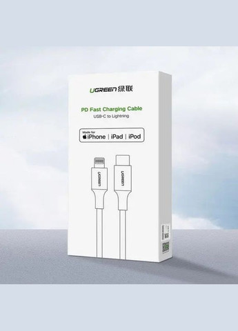 Кабель US304 USBC to Lightning M/M Cable Aluminum Shell Braided 2m (Black) (UGR-60761) Ugreen (294978733)