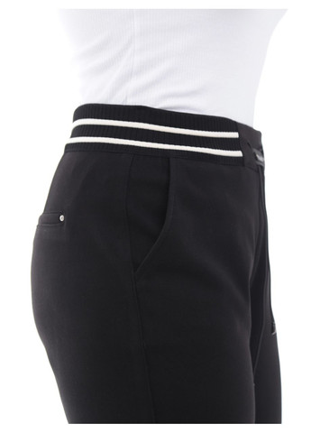 Штани жіночі чорні МОМ із гумкою на поясі Estensivo MOM (305850837)