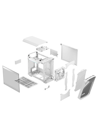 Корпус Torrent Nano RGB Tempered Glass без БЖ (FD-C-TOR1N-05) White FRACTAL DESIGN (360409431)