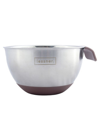 Чаша для змішування металева з силіконовою ручкою 20 см 2.6 л (55900-20) Lessner (351365022)
