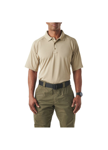 Футболка поло тактическая с коротким рукавом Performance Polo - Short Sleeve, Synthetic Knit Silver Tan 5.11 Tactical (315823480)