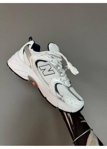 КРОСІВКИ ЖІНОЧІ NEW BALANCE 530 WHITE SILVER PREMIUM НЬЮ БЕЛАНС 530 No Brand білі демісезони (369389356)