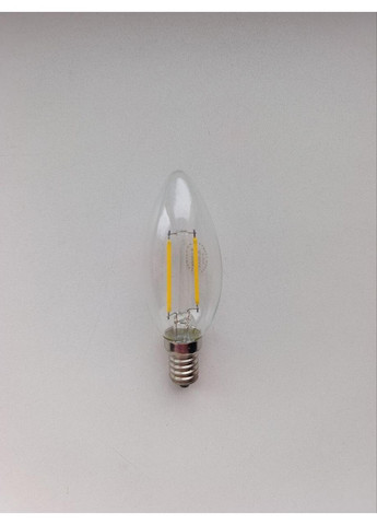 Светодиодная лампа филамент Эдисона свеча 2вт 2W Е14 4000К белый свет Ledex (370952514)