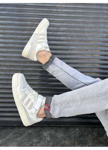 Серые демисезонные кроссовки мужские adidas forum 84 low orbit grey адидас форум 84 No Brand