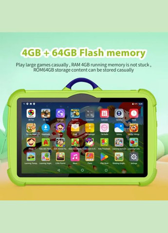 Детский планшет Q Kids Tablets 4ГБ + 64ГБ + Защитный чехол с подставкой No Brand (292866347)