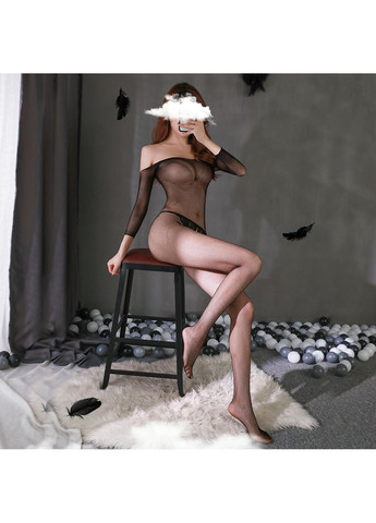 Комбінезон еротичний 14290 чорний Fashion геометричний комбінований відвертий