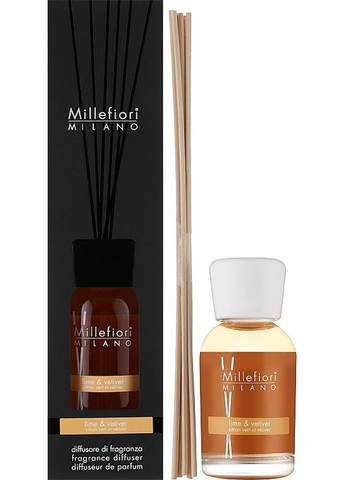 Аромадифузор "Лайм і ветивер" Natural Diffuser Natural Lime & Vetiver 100ml (1152736-31161251) Millefiori (368612115)