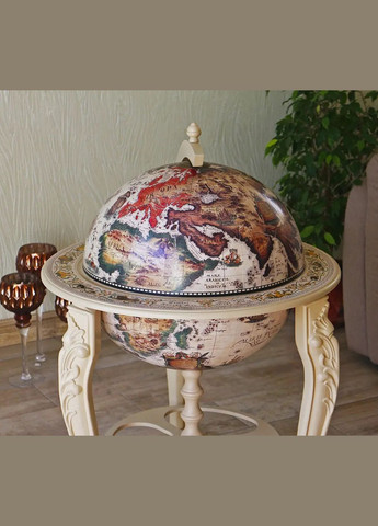 Глобус бар в кабинет карта мира подарок начальнику директору руководителю | Диаметр сферы 45 см Handmade 45045W-M (345646770)