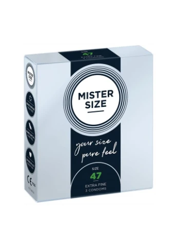 Презерватив Mister Size Ваш идеальный размер 3 шт растительный латекс размер 47 No Brand (399348594)